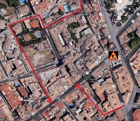 Corte de tráfico por obras en García Lorca y aledañas