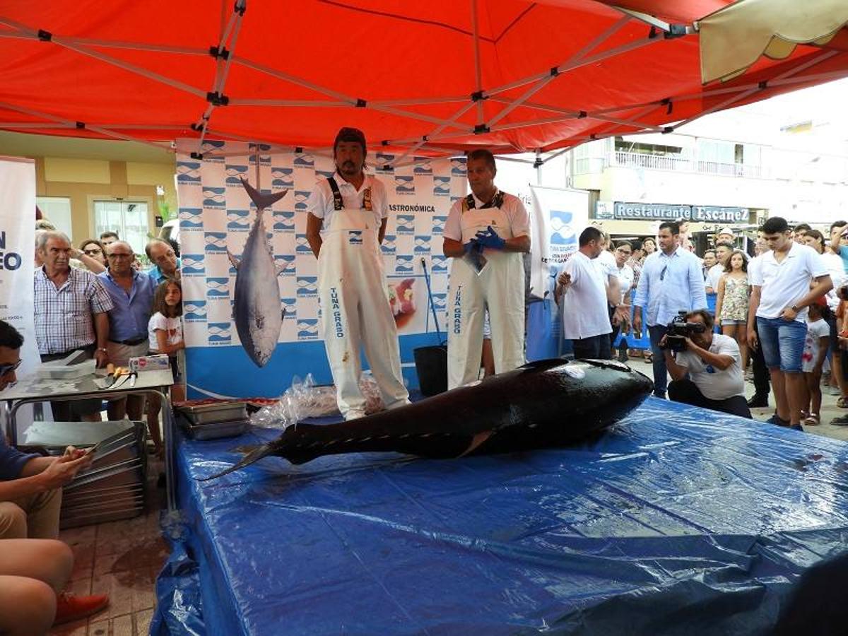 En un marco incomparable como es el paseo del Malecón de Garrucha, restaurante Escánez celebró el I Ronqueo del Atún rojo del Mediterráneo. Durante el evento, los asistentes tuvieron la oportunidad de degustar la carne recién cortada de la espina del atún así como la médula.