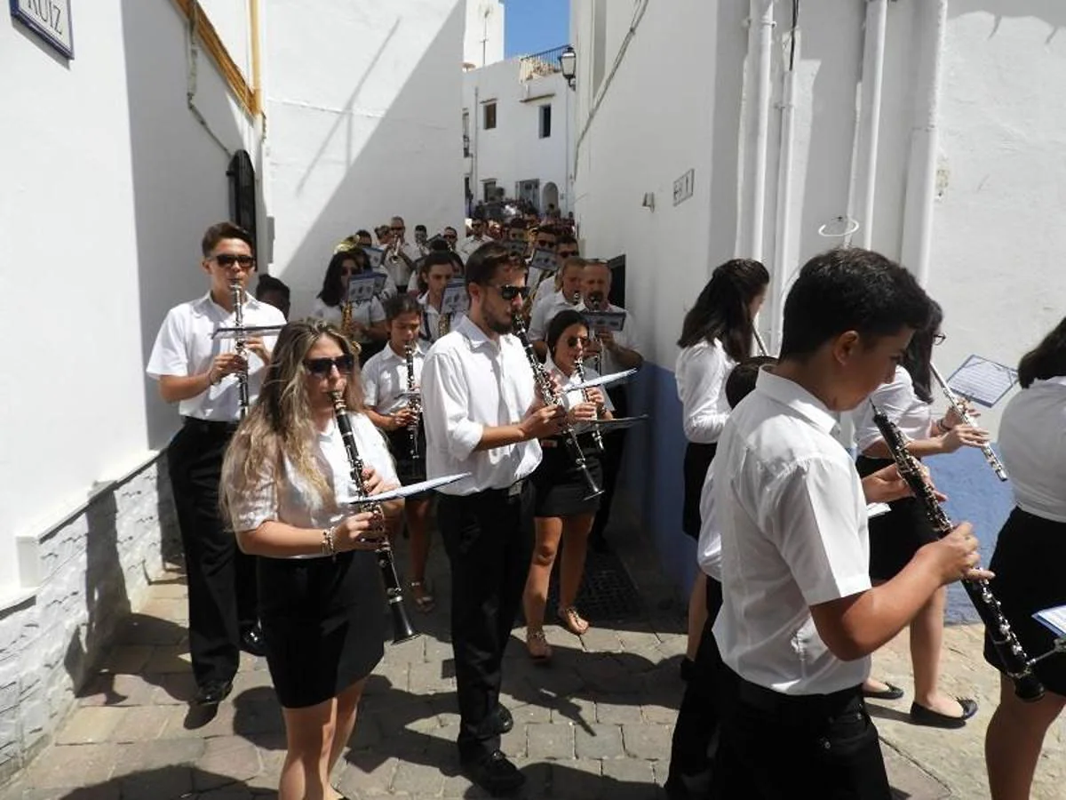 La Banda Municipal de Música de Mojácar, en la procesión.