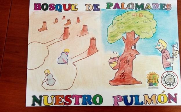 Detalle de uno de los carteles elaborados para concienciar a la ciudadanía.
