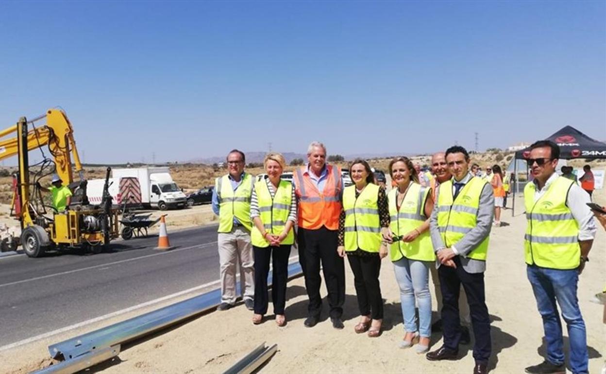 Marifran Carazo visita el reinicio de las obras
