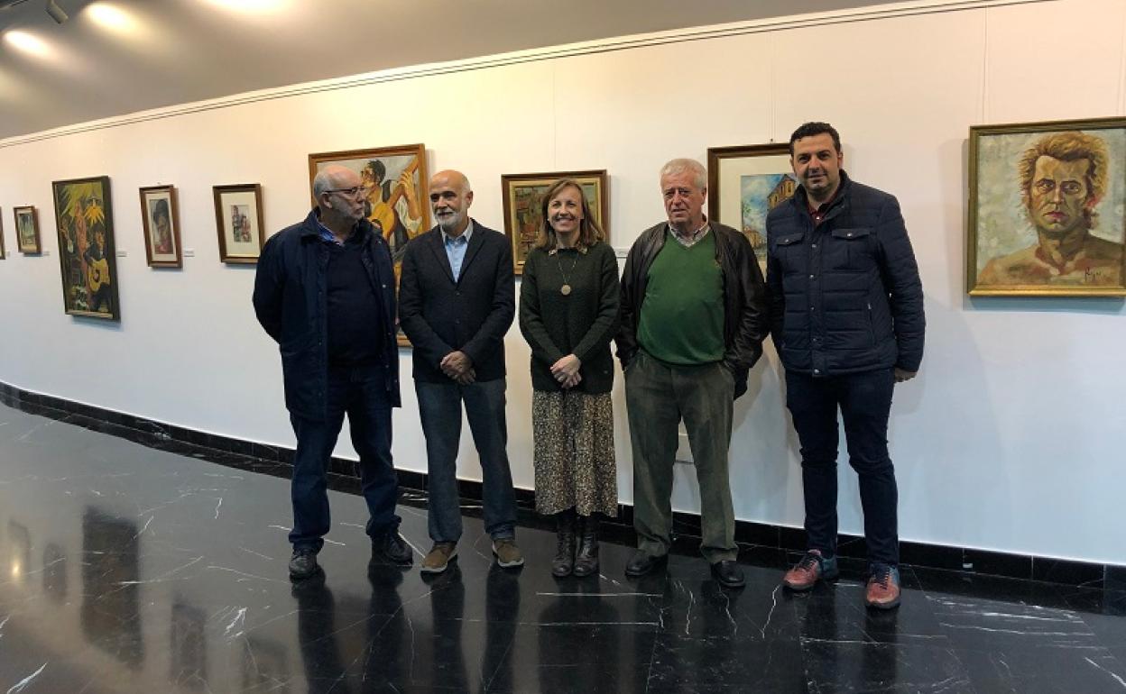Inauguración de la exposición de pinturas. 