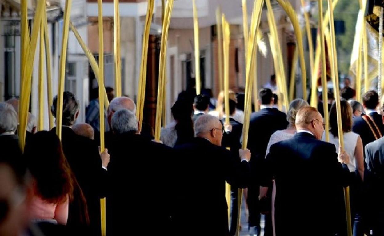 Procesión de Domingo de Ramos del año pasado en Huércal-Overa. 