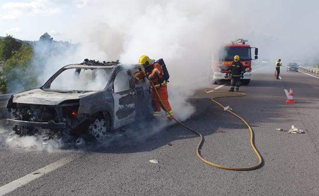 Intervención de los bomberos. 