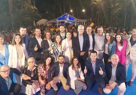 Integrantes de la candidatura del PP de Vera.
