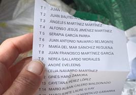 Papeletas de la lista del PP de Pulpí encontradas en un contenedor.