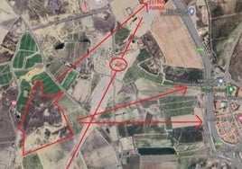 Mapa aportado por la organización denunciante.