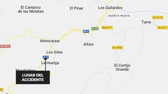 Vuelca un camión en la A-7 a su paso por Los Gallardos