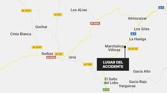 Corte total del tráfico en la A-7 a su paso por Sorbas por el vuelco de un camión