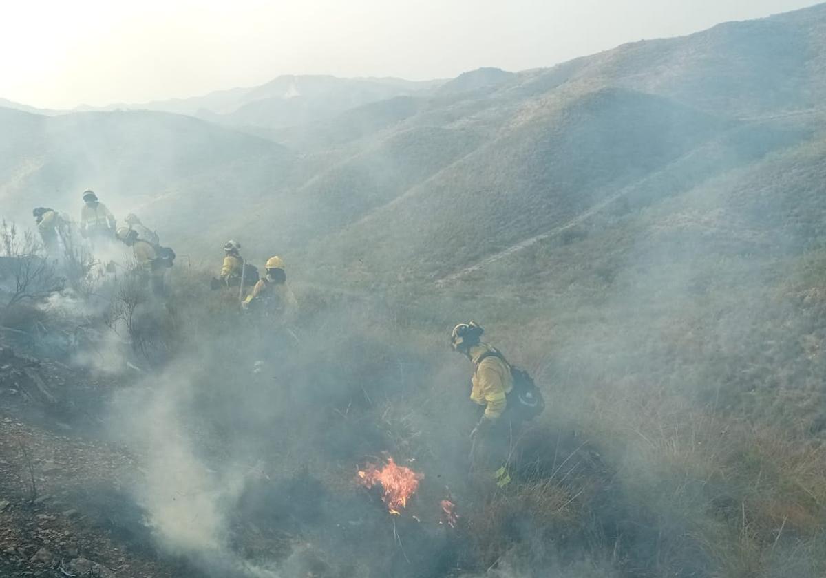 Extinguido el incendio en el paraje El Pocico, en Lubrín, municipio que ya registró un fuego en julio