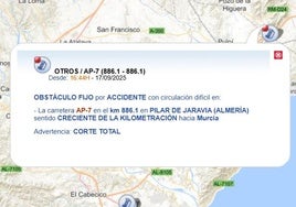 Accidente mortal en Pulpí: dos muertos tras el choque entre dos vehículos