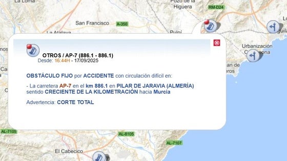 Accidente mortal en Pulpí: dos muertos tras el choque entre dos vehículos