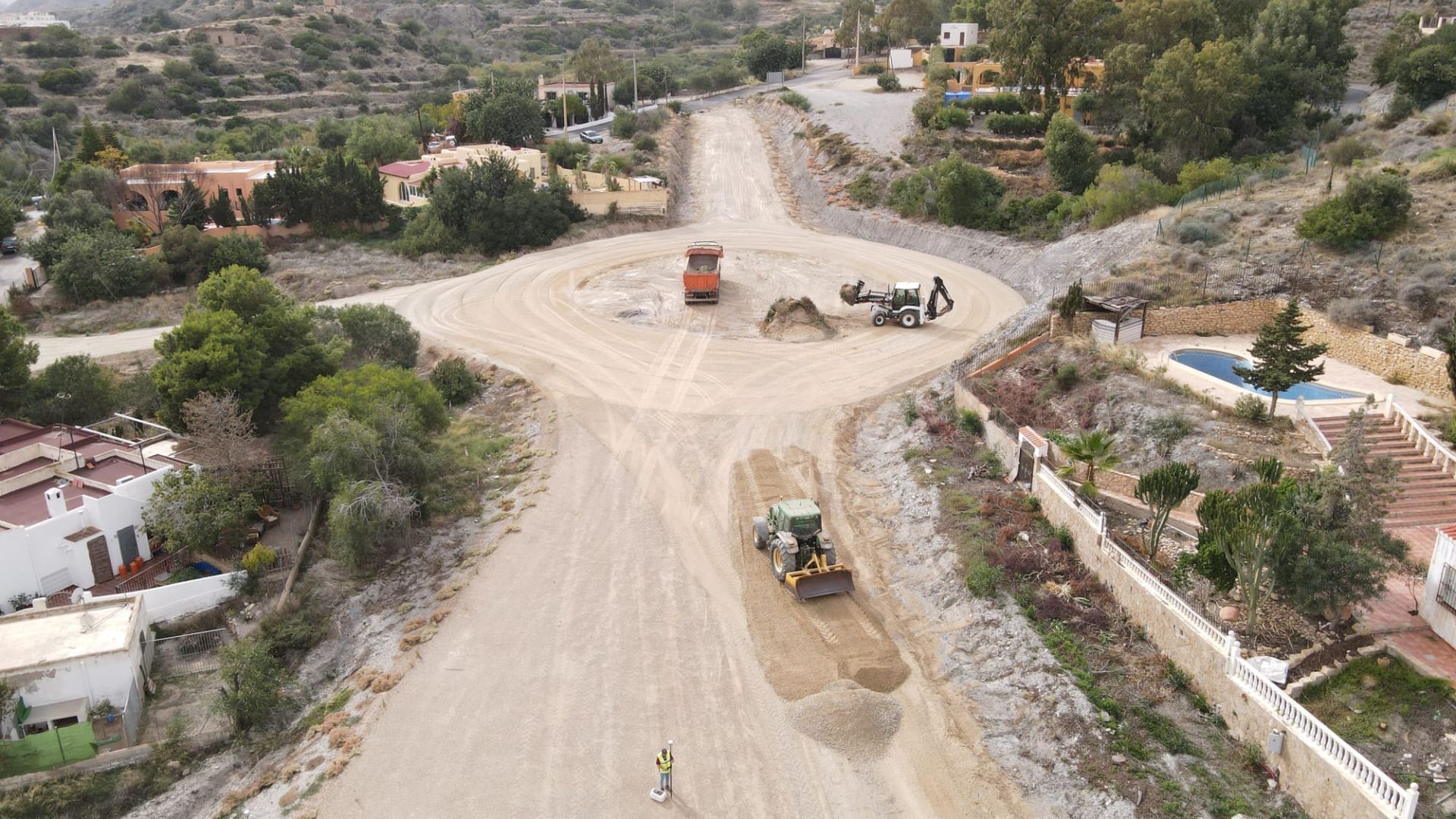 Obras en la variante costera de Mojácar.