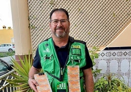 Bartolomé Caparrós, vendedor de la ONCE en Vera.