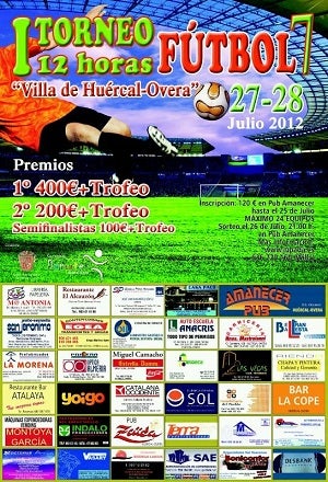 Primer Torneo 12 horas de Fútbol 7 ‘Villa de Huércal Overa’ los días 27 y 28 de julio