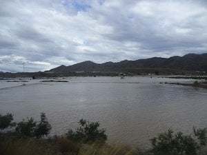 El pantano de Cuevas del Almanzora pasa de 9,7 hectómetros cúbicos a 50 en diez horas
