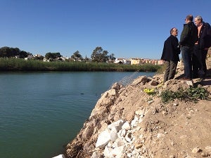 Las cañas, el fango del fondo y el cauce del río Antas, la preocupación de Vera