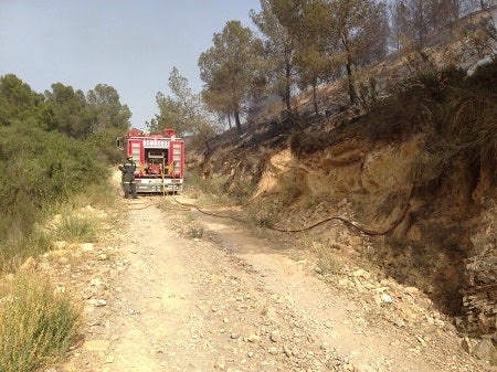 Estabilizado el incendio de Huércal-Overa tras reactivarse el fuego