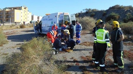 Aparatoso accidente en San Juan de los Terreros