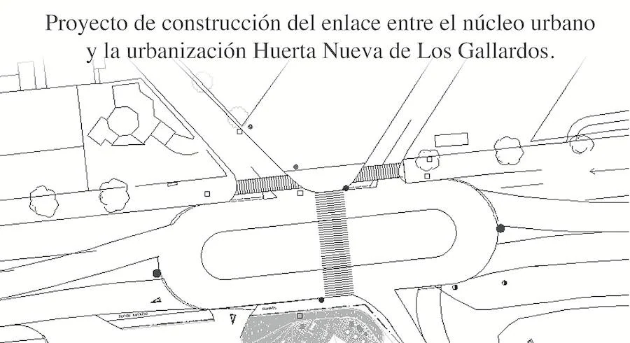 Una glorieta ovalada enlazará Los Gallardos con la barriada de Huerta Nueva