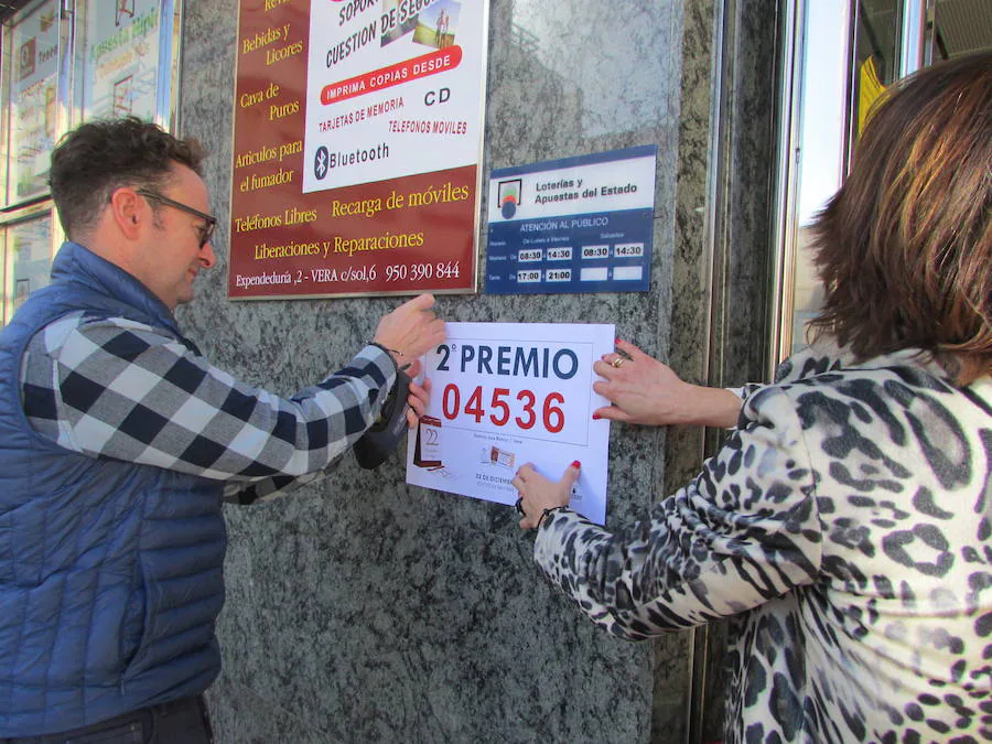 Vera da un segundo premio de la Lotería de Navidad