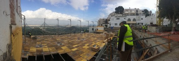 El nuevo Mirador de Mojácar en la Plaza Nueva se encuentra al 60% de su ejecución