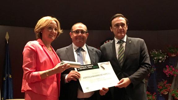 Agrícola Navarro de Haro, de Cuevas, recoge el premio andaluz a la innovación en la agricultura