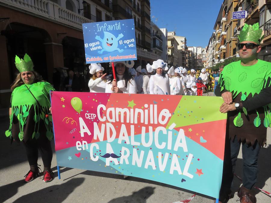 Más de 2.000 personas -entre alumnos, docentes y familiares- han participado en este pasacalles carnavalesco, que ha recorrido el centro de la ciudad durante buena parte de la mañana.