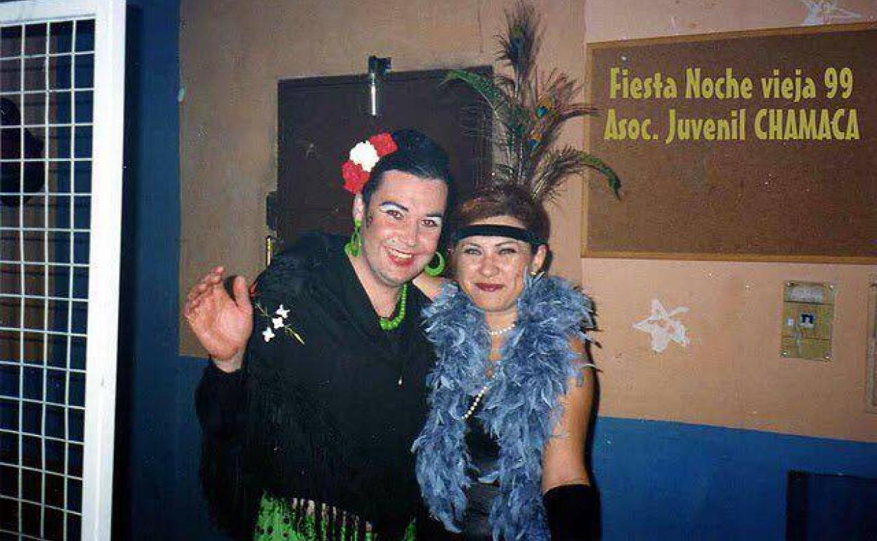 Foto de 'Choni' en el Carnaval de hace 20 años. 