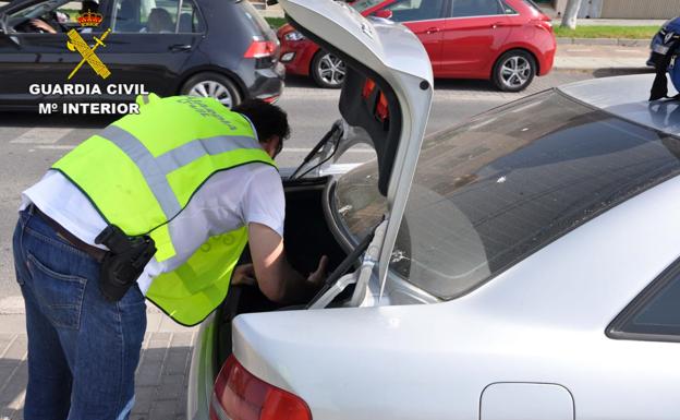 La Guardia Civil sorprende a una mujer con 148 plantas de 'maría' en su coche en Almería