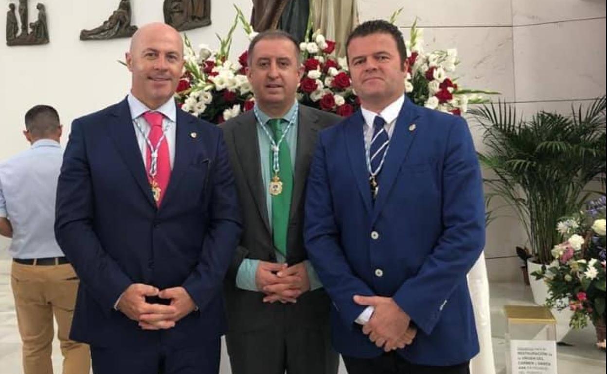 Antonio López Mejías, Francisco Barrionuevo y José Ignacio Cerrudo, los tres ediles electos de Vox. 