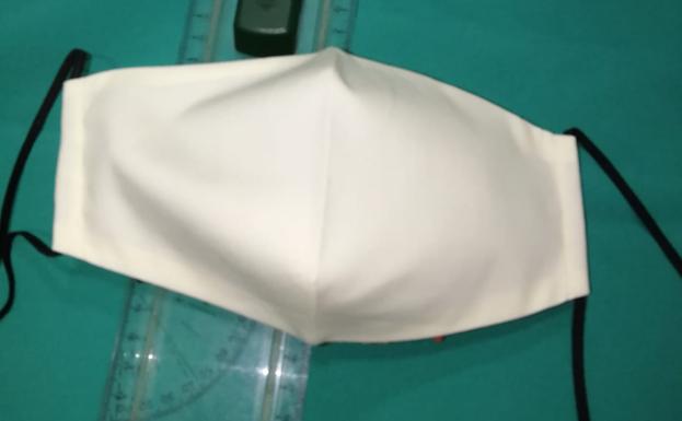 Imagen del tipo de mascarillas que se están confeccionando. 