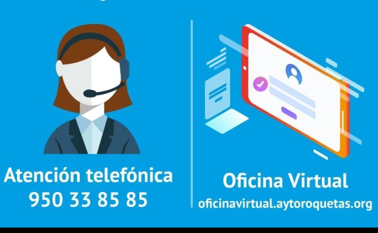 Aumentan los trámites telemáticos en la oficina virtual de Roquetas en casi un 90%