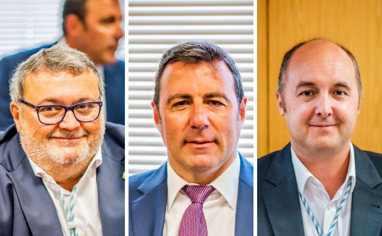 Manolo García (PSOE), Pepe Montoya (Cs) y Juan Pablo Yakubiuk (IU-TD-EQ).