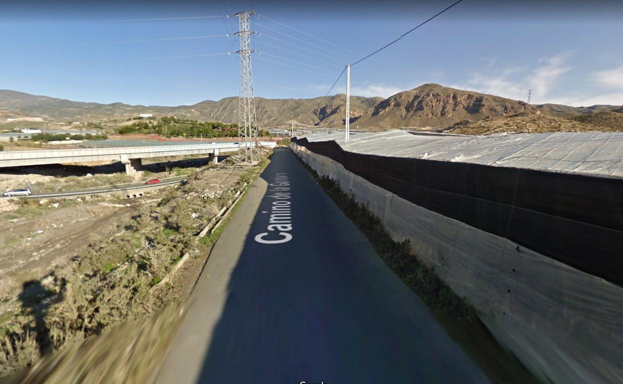 Camino de la Gamberra de Aguadulce donde ha sido hallado el cuerpo sin vida.