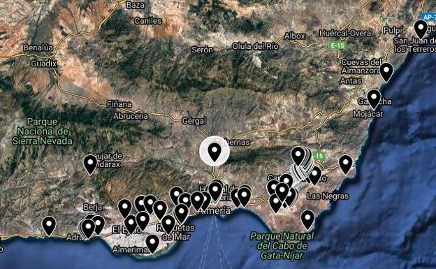 Mapa de residuos elaborado por Serbal