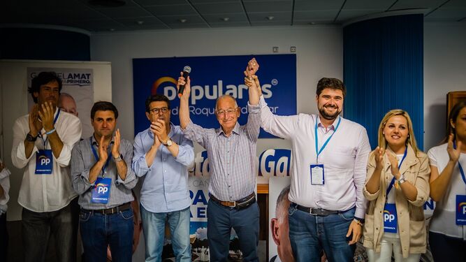 Amat, en la noche electoral de las municipales de 2019. 