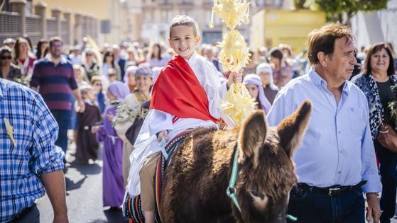 Así fue el Domingo de Ramos en las parroquias de Roquetas