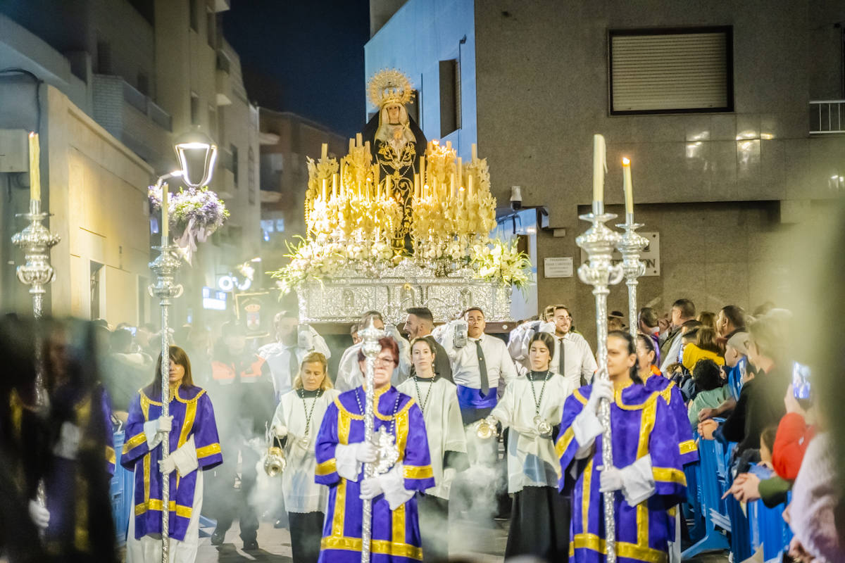 Las imágenes de la procesión del Santo Entierro y María Santísima de los Dolores