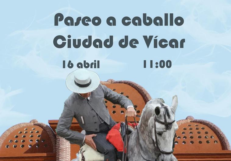 Paseo a caballo este domingo por el Bulevar Ciudad de Vícar