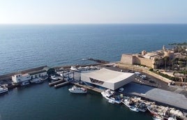 La Lonja de Roquetas desde una vista aérea.