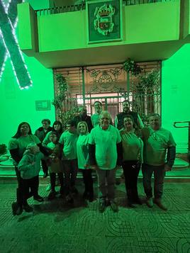 El municpio de Vícar puso la fachada del Consistorio de verde.