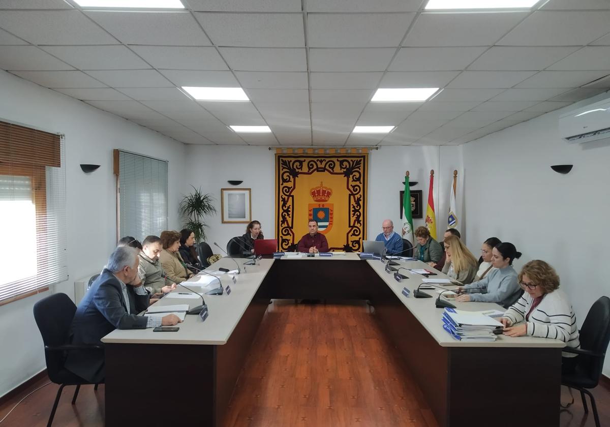 Imagen del último pleno, realizado en el mes de abril, en el Ayuntamiento de La Mojonera.