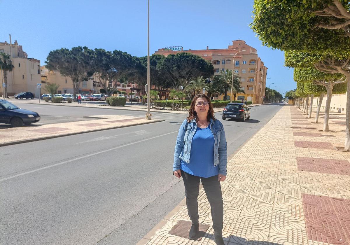 Belén Pérez en una avenida.