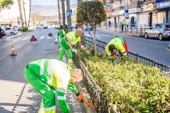 Roquetas refuerza las labores de jardinería para el verano
