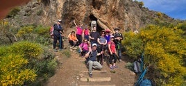 Algunos de los senderistas de ruta por el Poniente almeriense.