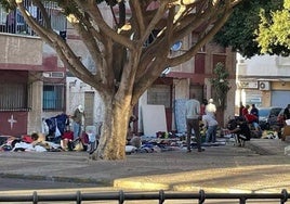 Imagen de una zona del barrio roquetero de Las 200 Viviendas, en una foto de archivo.