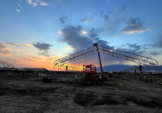 Imagen del montaje del festilval en el municipio.