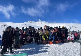 Foto de familia en Sierra Nevada.