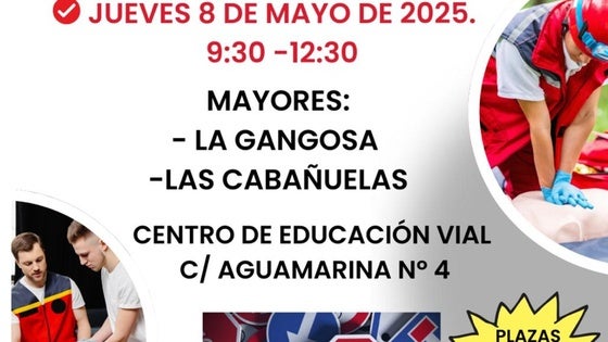 Un taller para aprender sobre los Primeros Auxilios y Seguridad Vial para mayores en Vícar